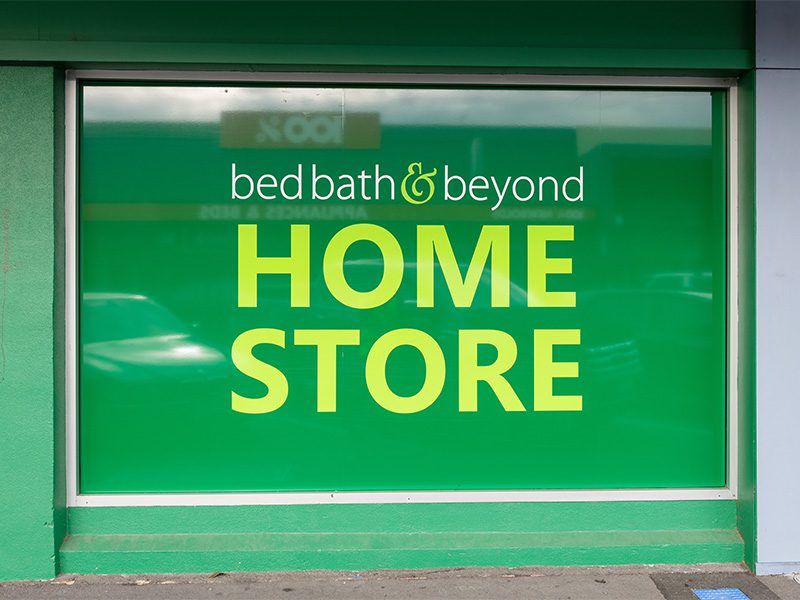 Window graphic for Bed Bath & Beyond